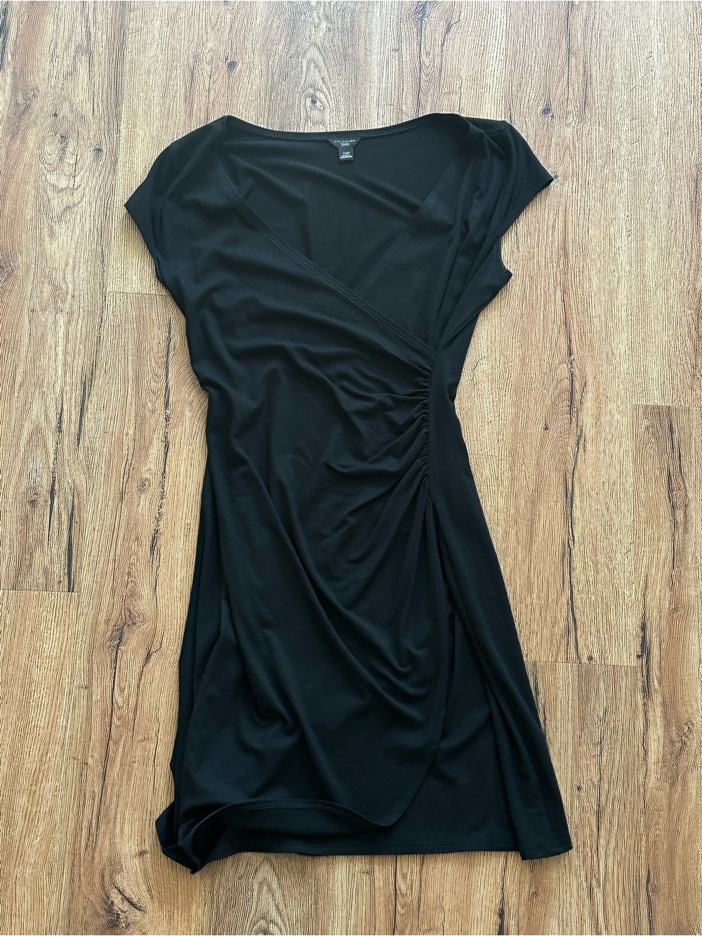 Ann Taylor Classic Black Wrap-Style Women's Dress